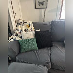 Homemade fun crochet throw pillow
